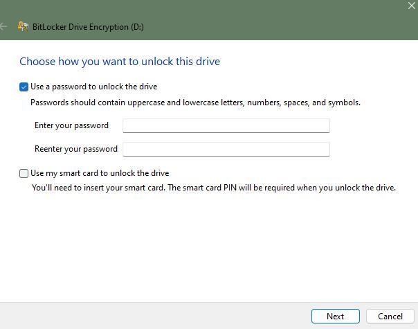 use a password