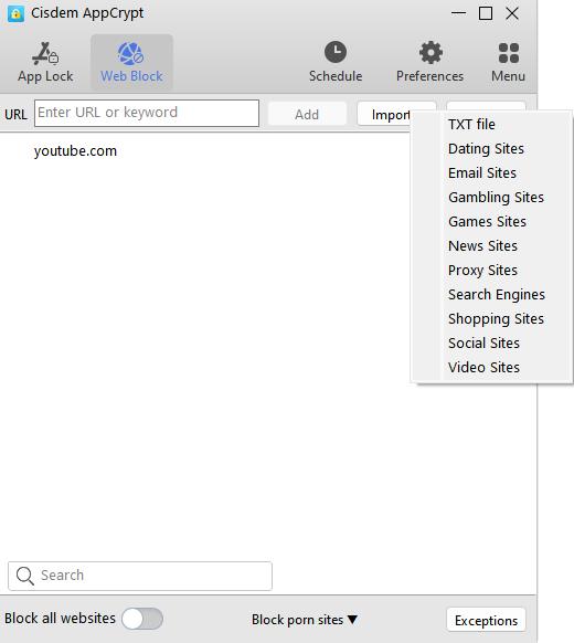 web block