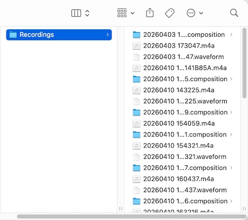 find recordings