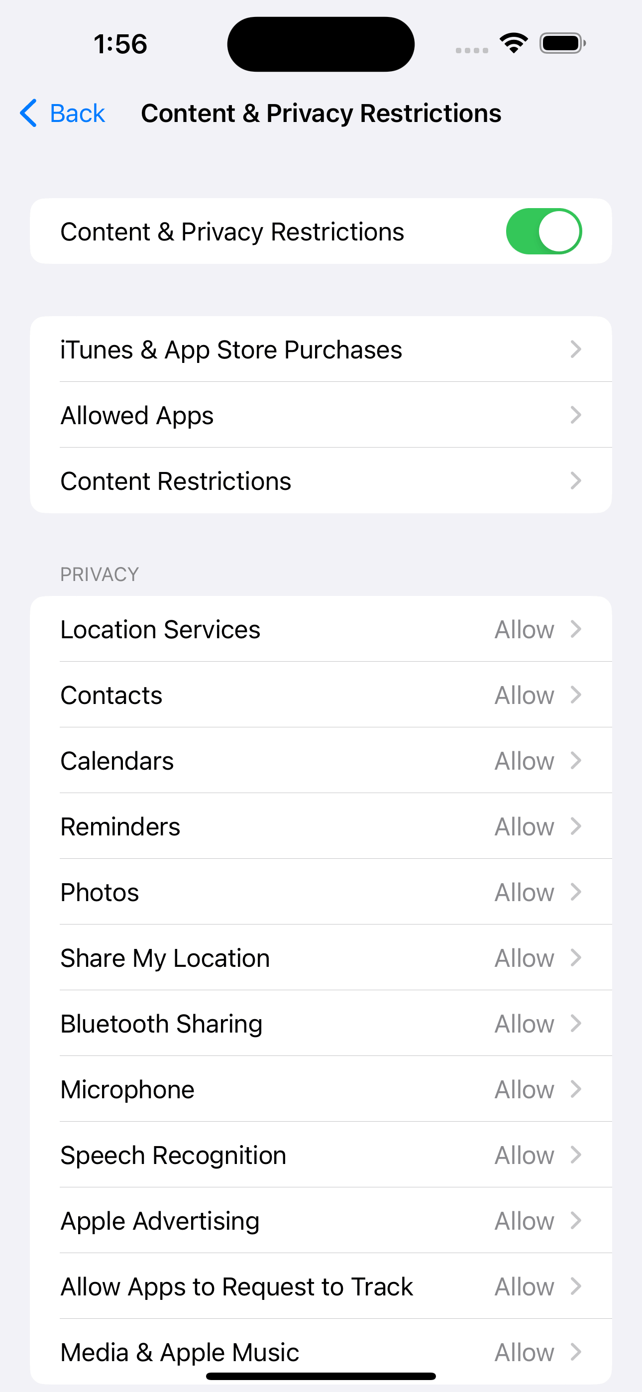 Content Restrictions