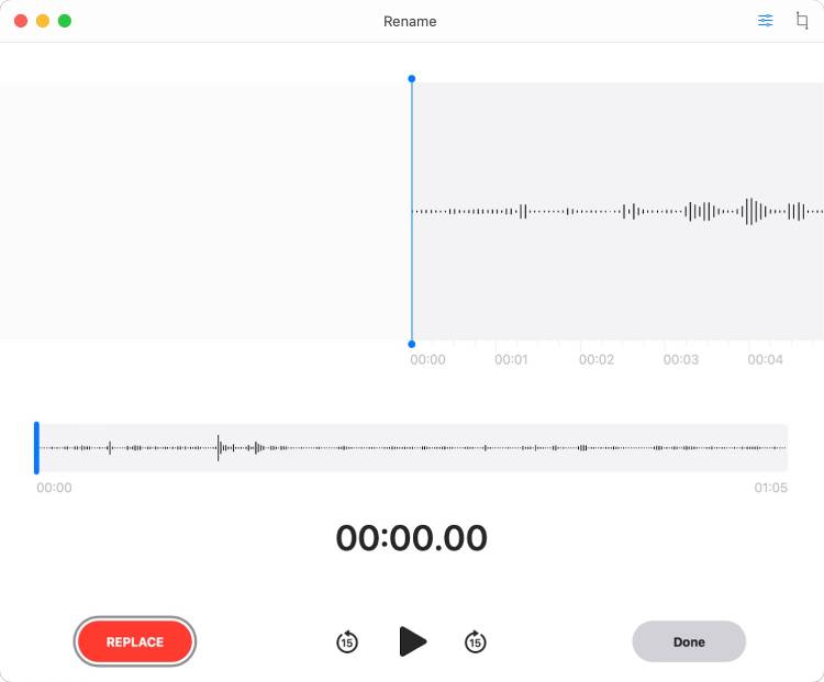 replace recording