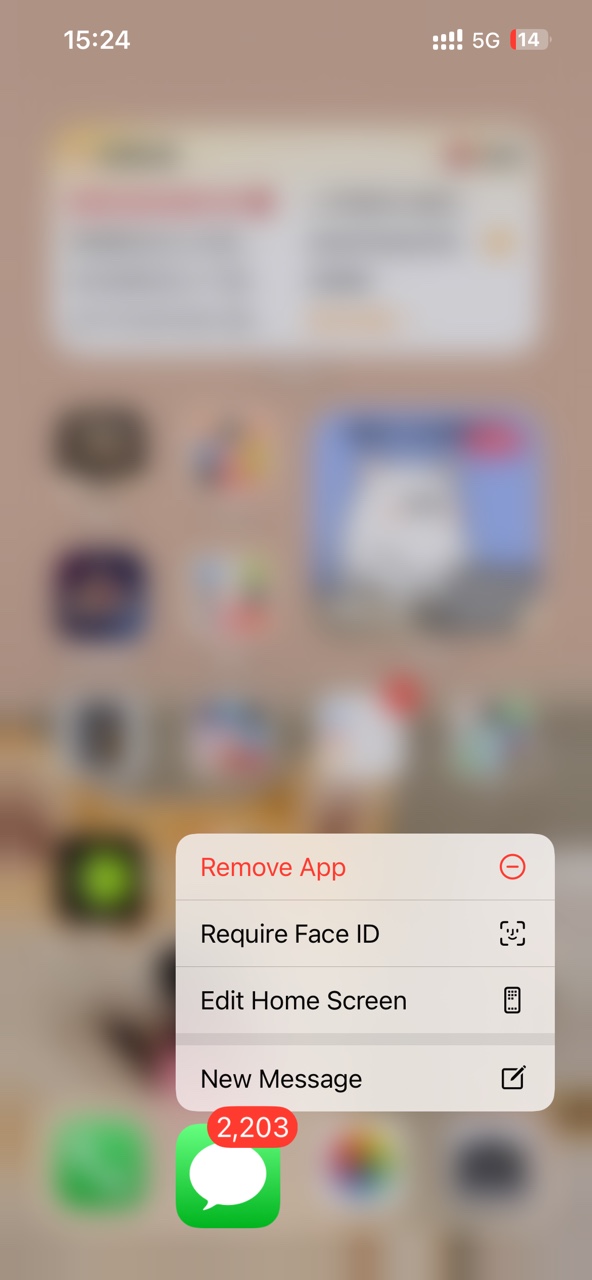 long press app icon