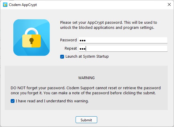 set a password