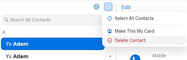delete card