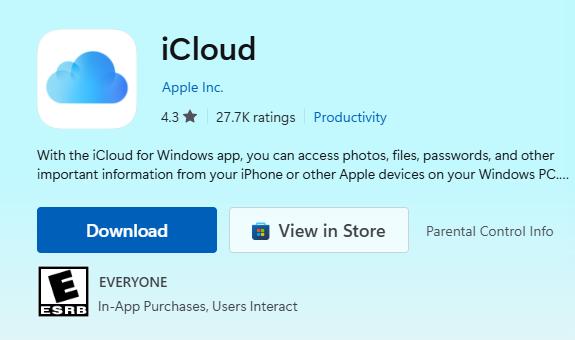 download icloud for windows