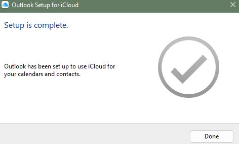 outlook setup for icloud