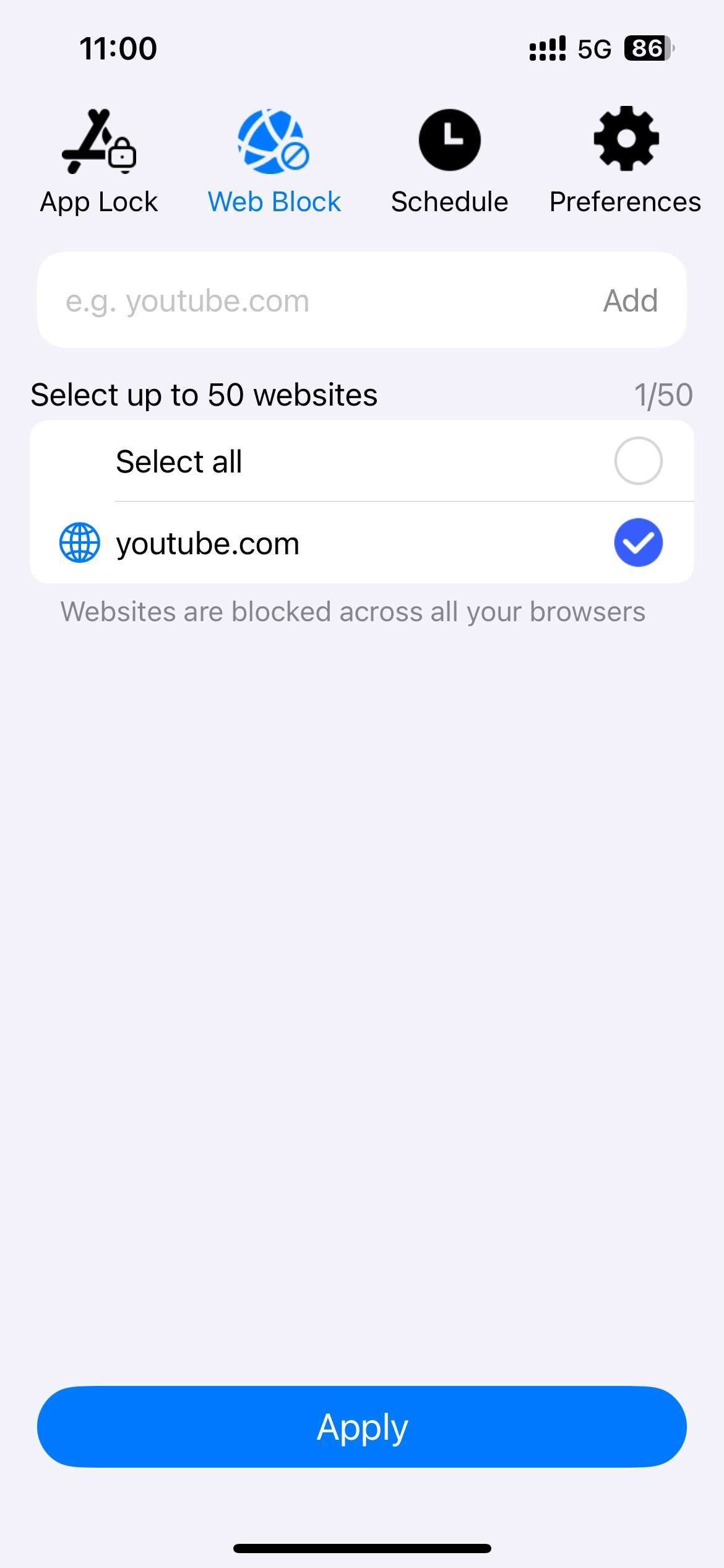 add distracting websites to block on student's iphone or ipad