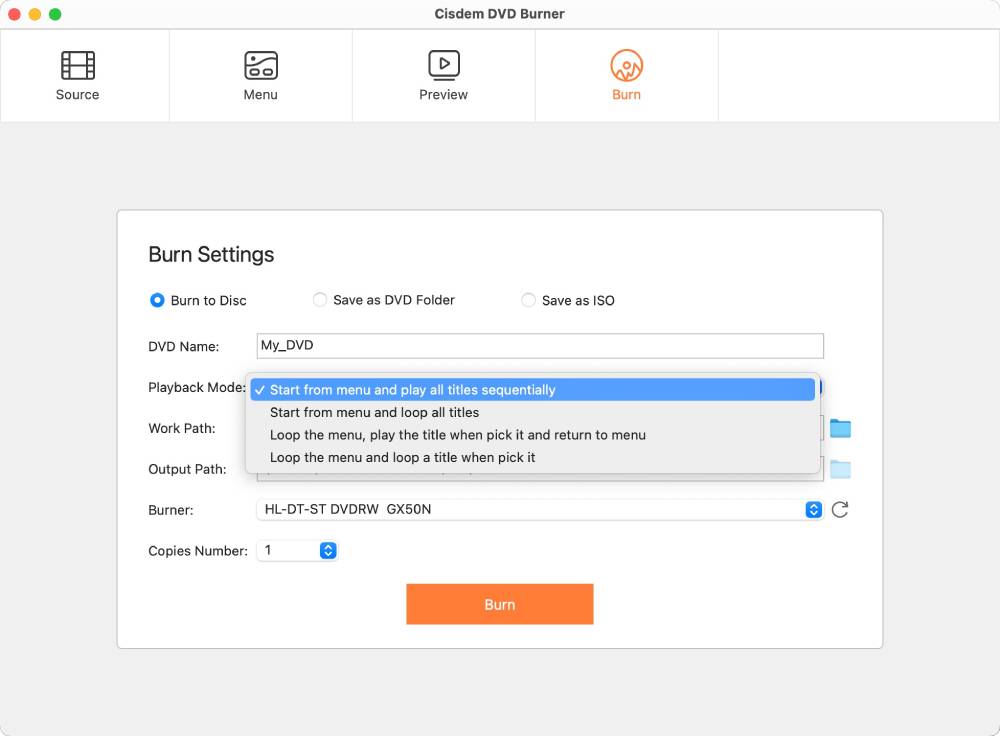 dvd settings
