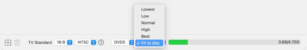 set dvd parameters