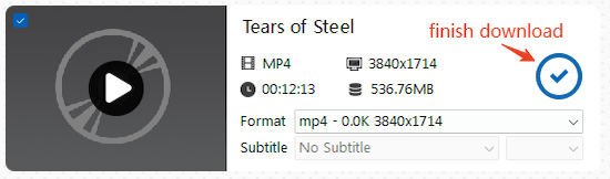 finish video download