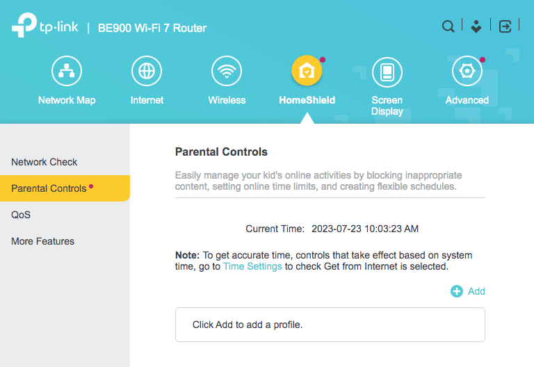 router parental controls